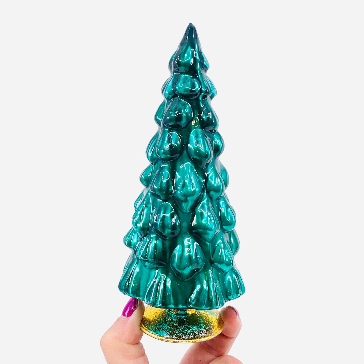 Rainbow Hue Glass Trees, Teal Cody Foster & Co 6 