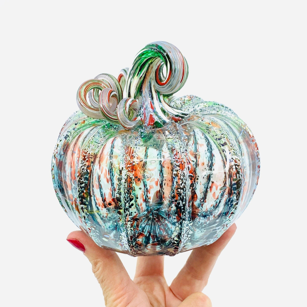 Daily Pumpkin 2142 Holiday Squat and Mercury Tree Ornament Gabby Luke Adams Glass Blowing Studio 