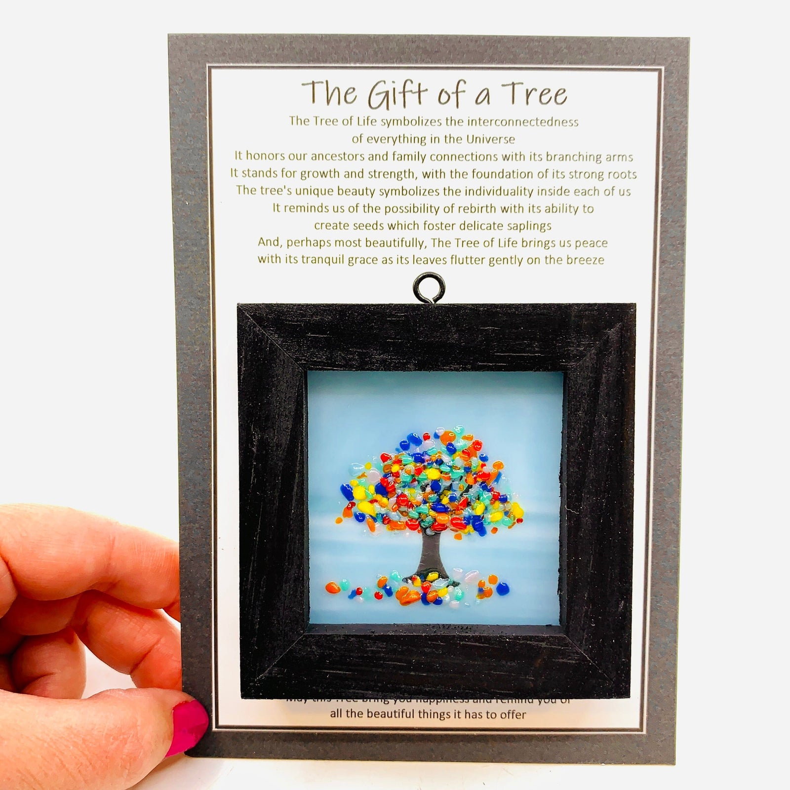 Fused Glass Tree of Life Shadow Box 25 Decor Glimmer Glass Gifts 