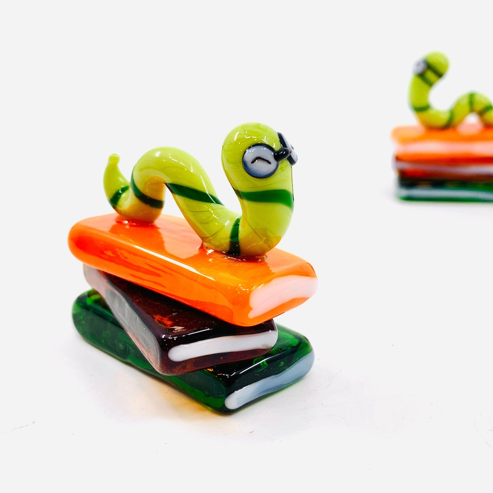 Glass Bookworm Miniature - 
