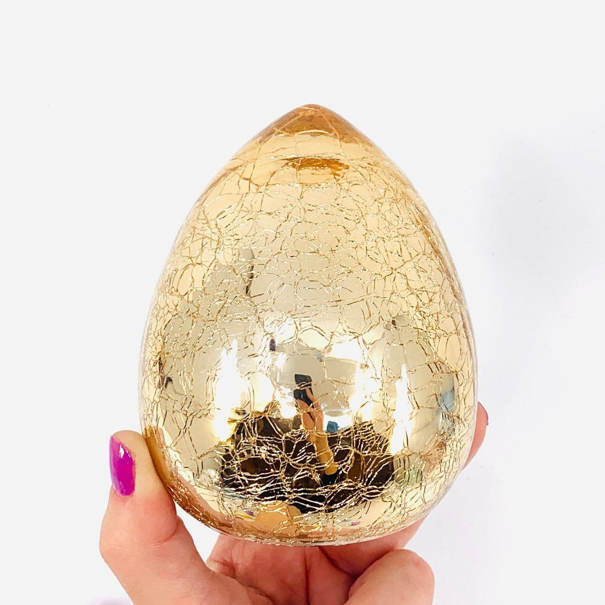 Blown Crackle Eggs, Gold Diamond Star 