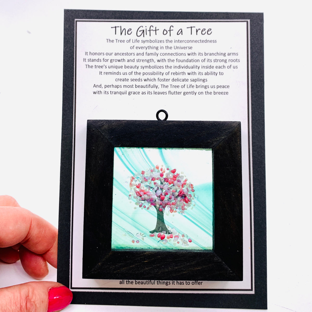 Fused Glass Tree of Life Shadow Box 41