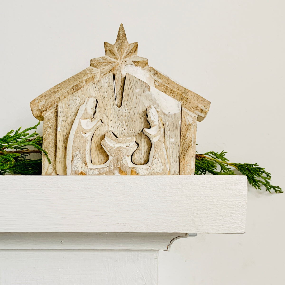 Wooden Manger Carving