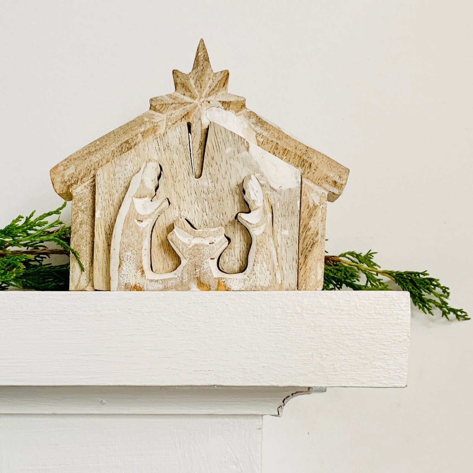 Wooden Manger Carving KEL-TOY 