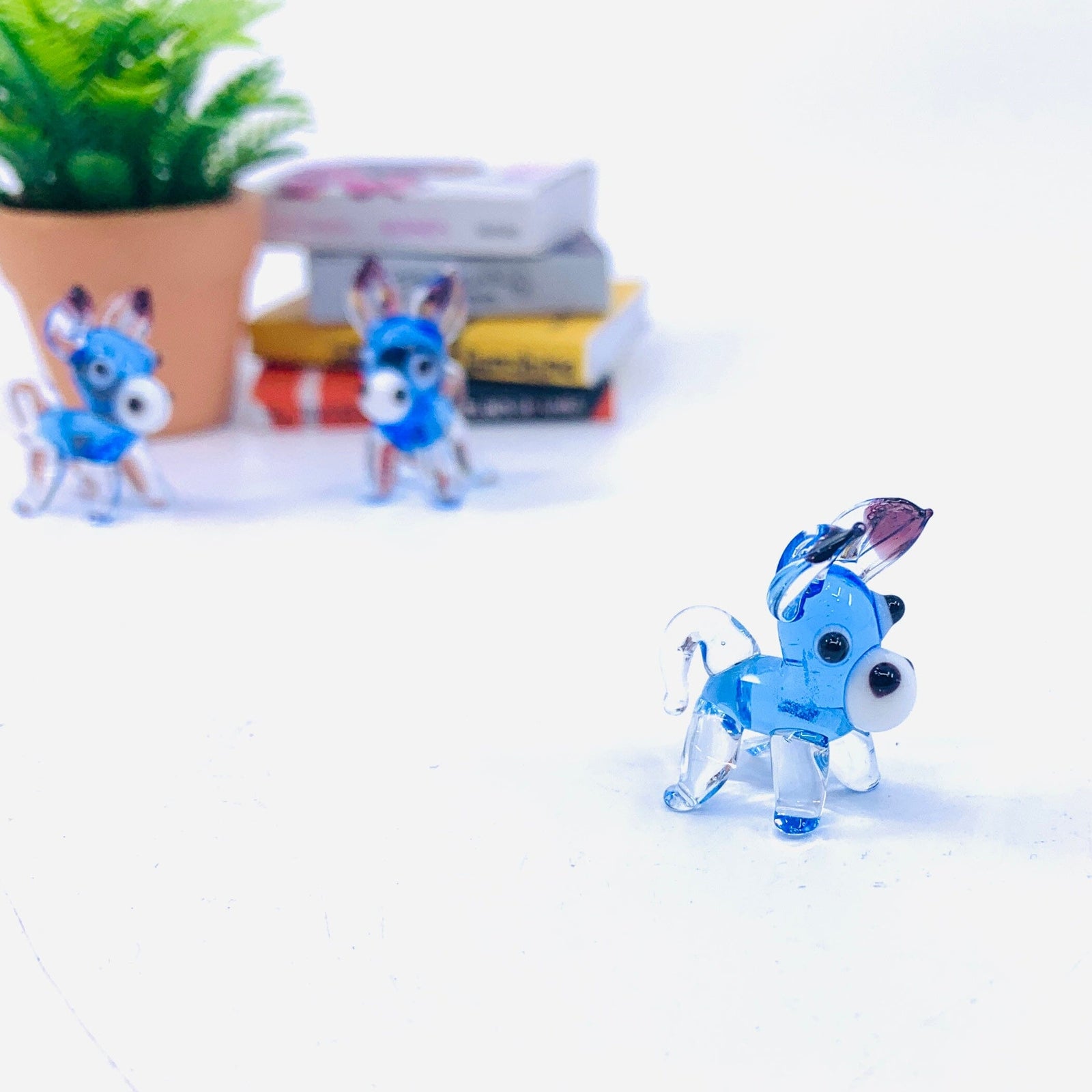 Tiny Glass Donkey 344 Miniature GANZ 