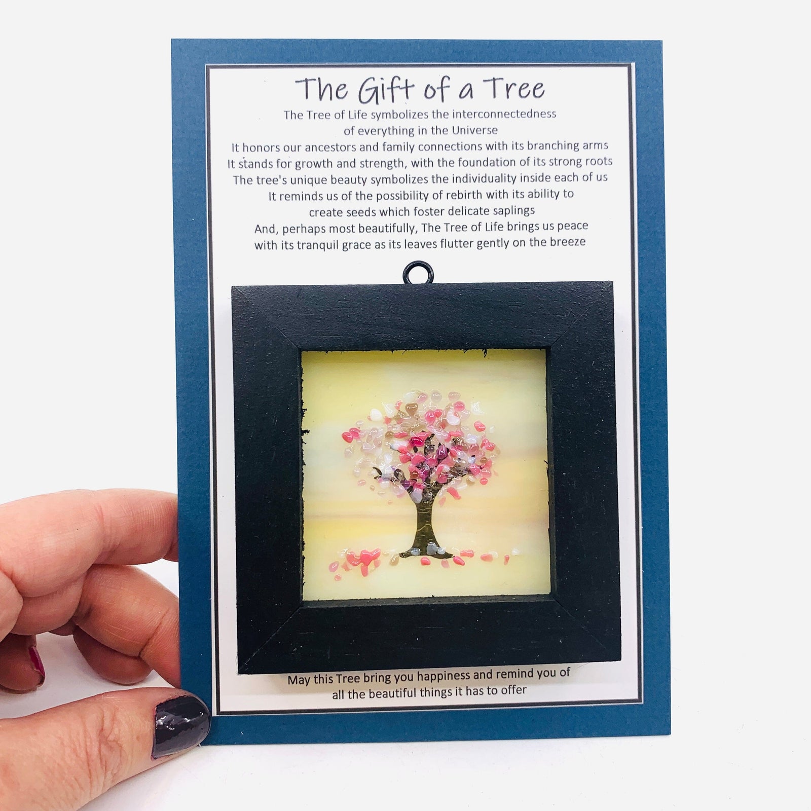 Fused Glass Tree of Life Shadow Box 97 Decor Glimmer Glass Gifts 