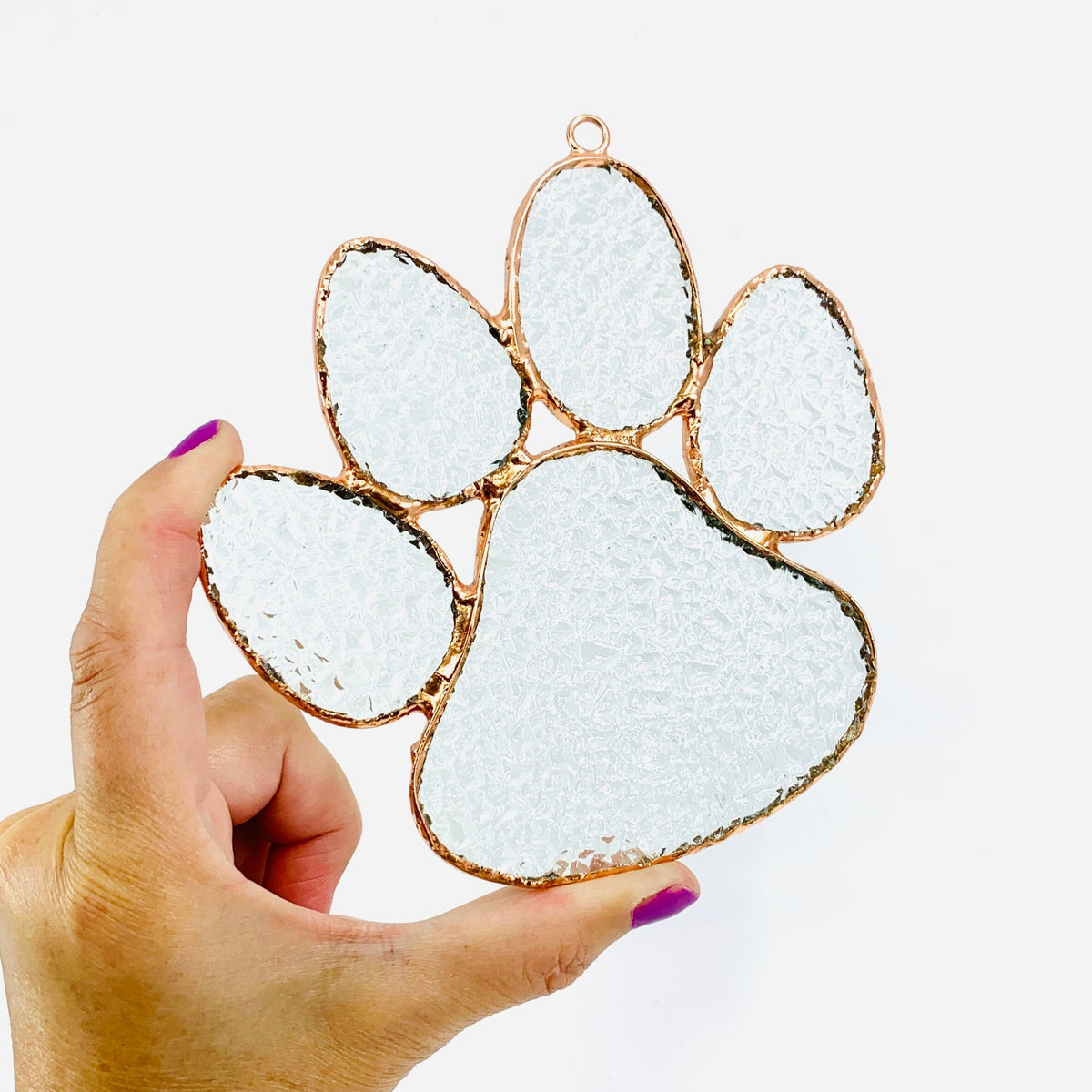 Stained Glass Suncatcher, Paw Print Decor Gift Essentials 