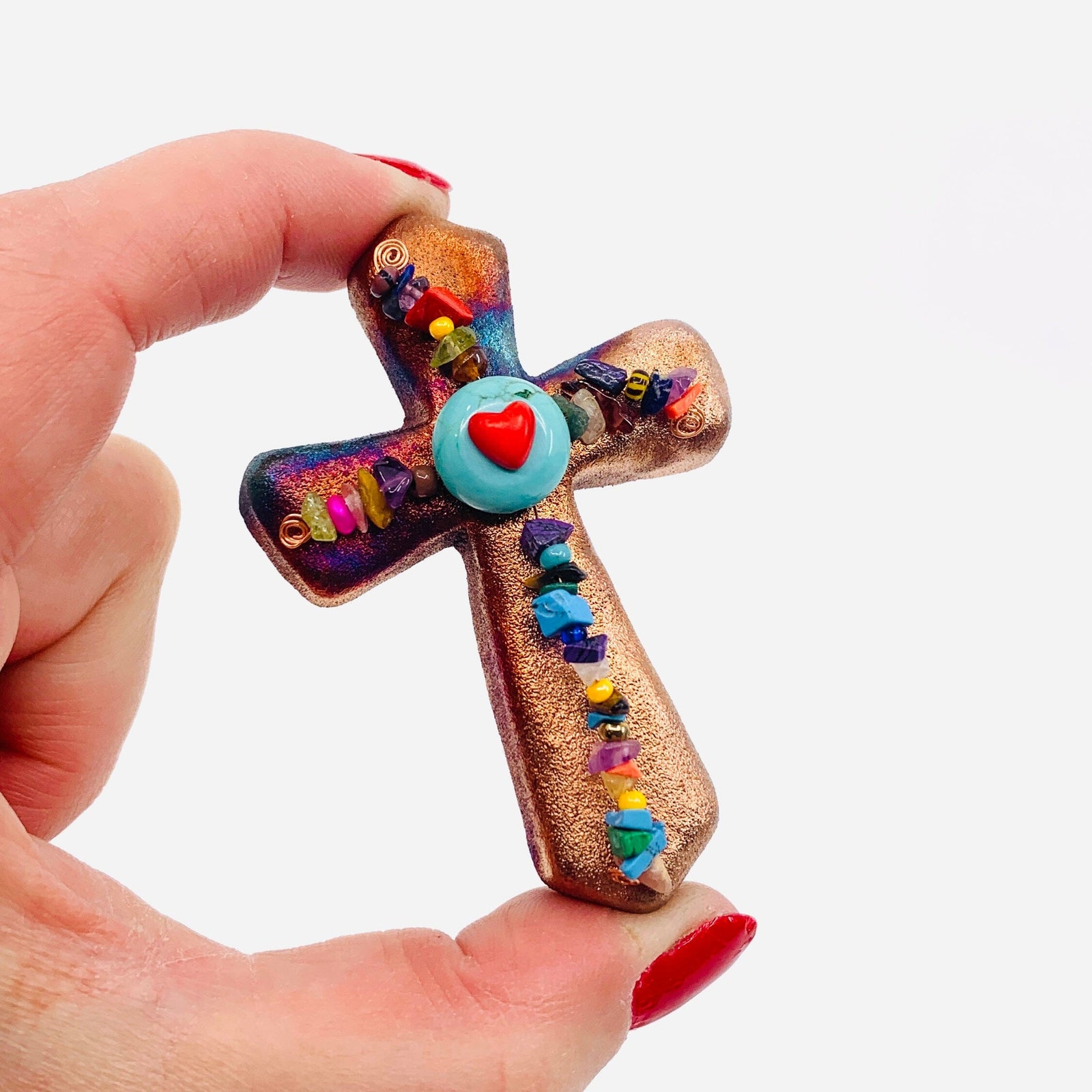 Raku Cross, Bead Home Decor Joy Crafters INC 