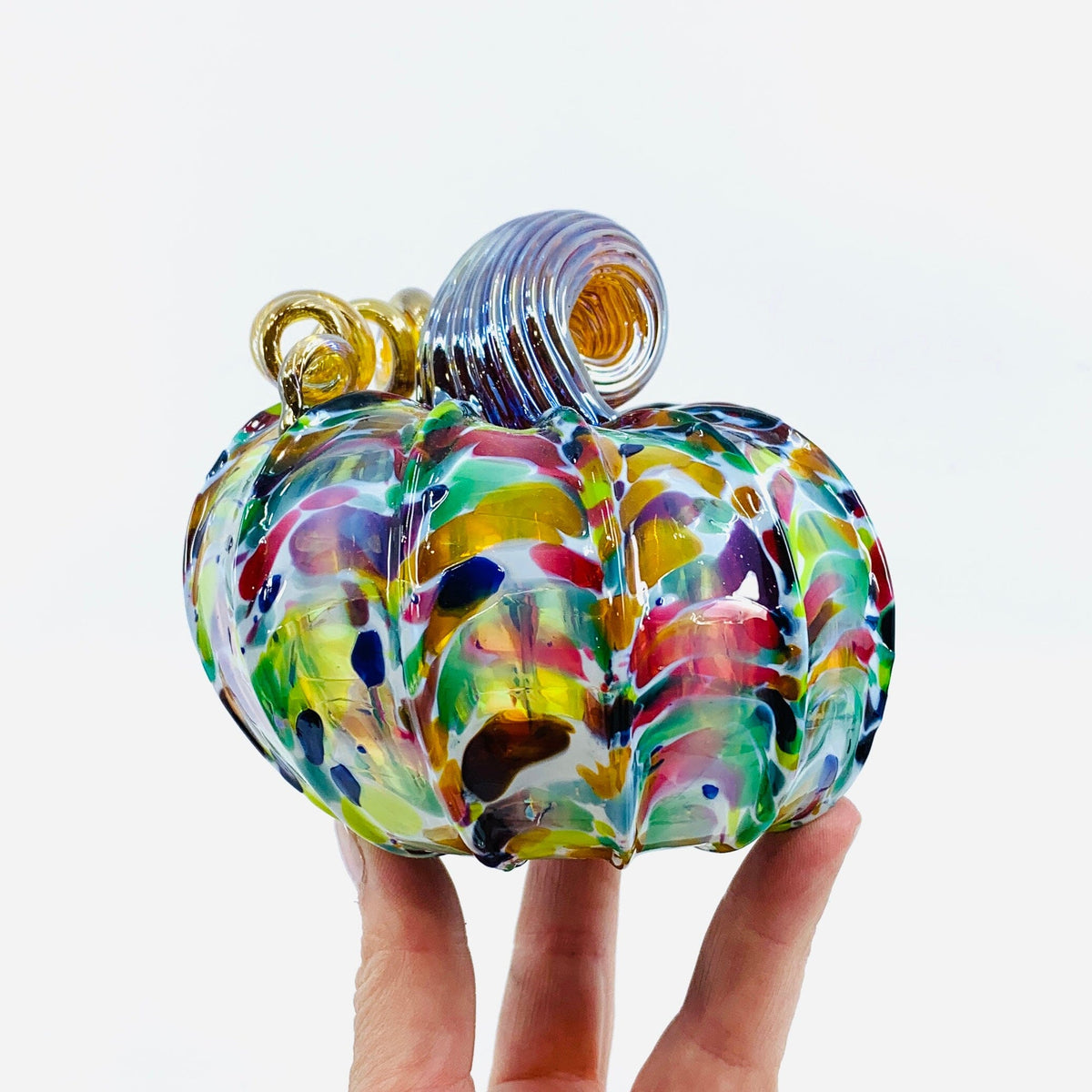Daily Pumpkin 890 “Oops” Squat Gabby Luke Adams Glass Blowing Studio 