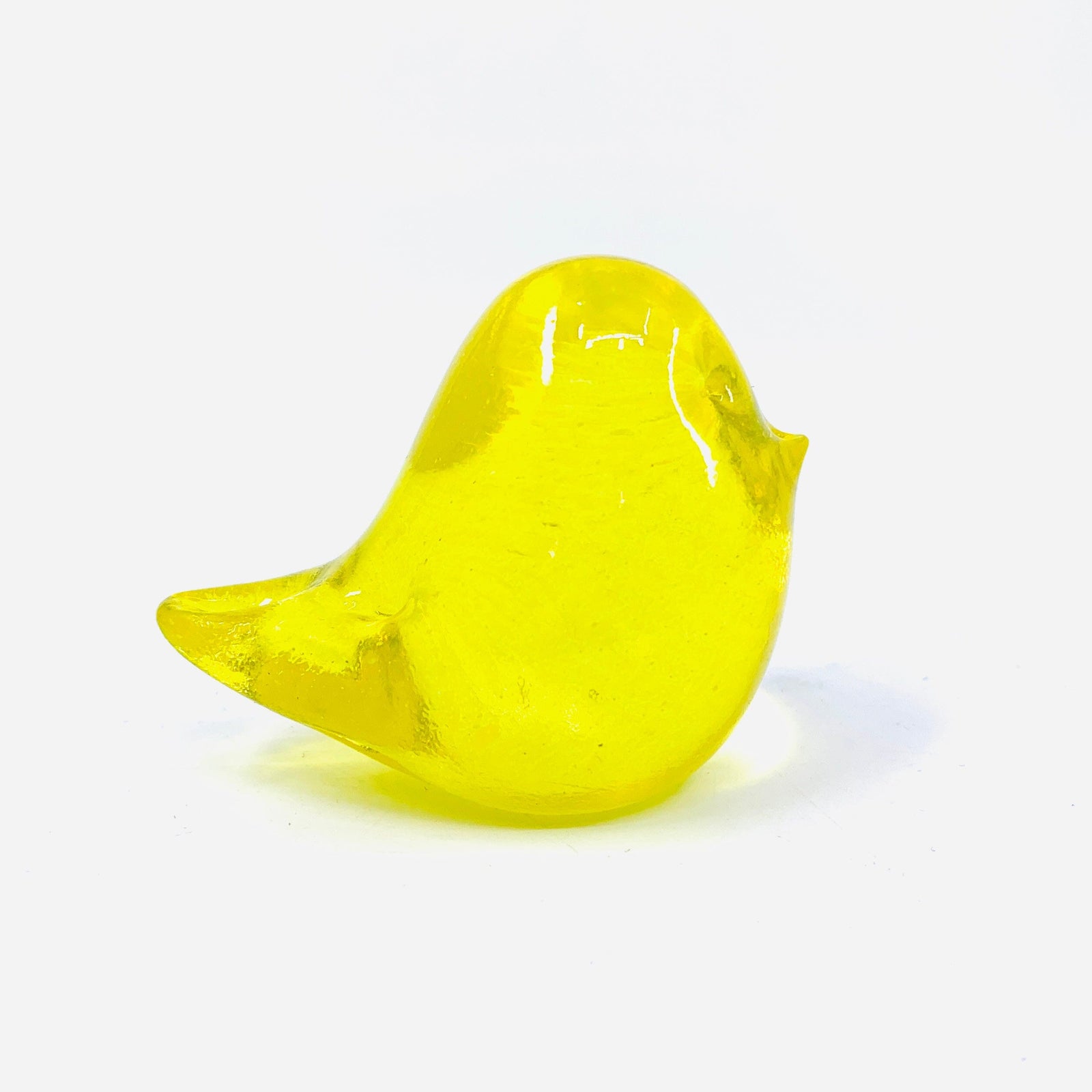 Little Glass Bird, Yellow Miniature Henrietta Glass 