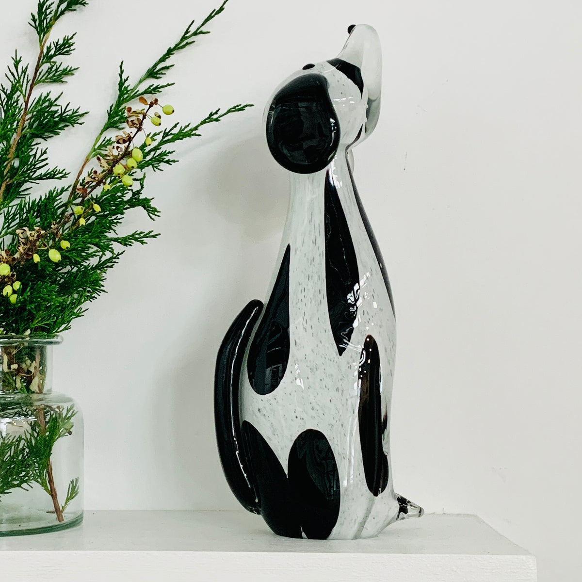 Glass Dalmatian Statue