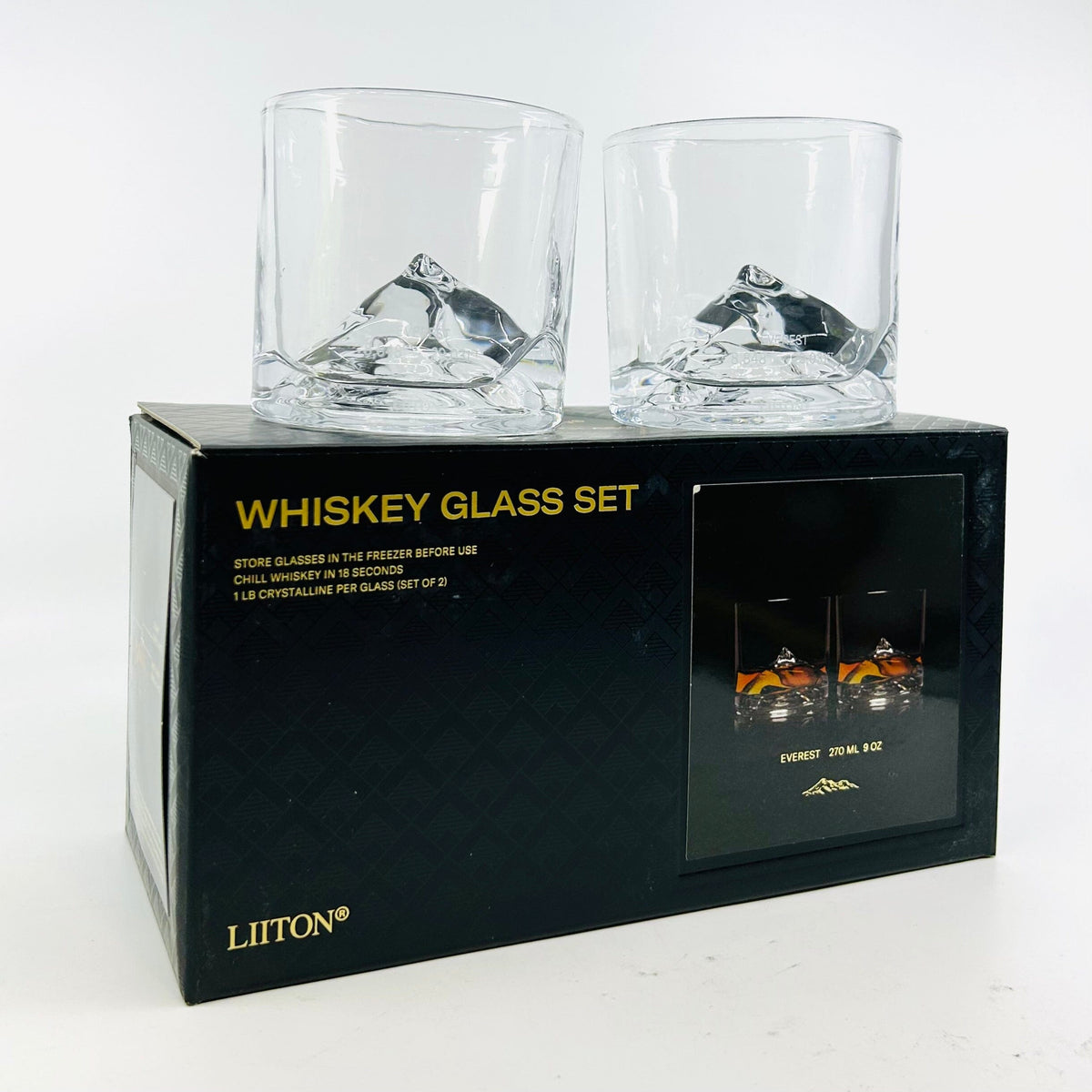 Everest Whiskey Glass Set of 2 Decor DKK Brands 