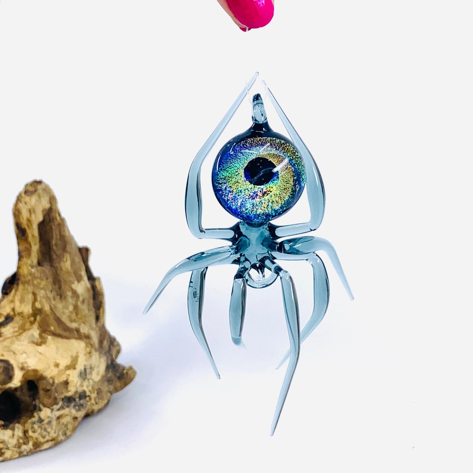 Glass Galaxy Spider Ornament, 18 Ornament WGK Glass Art Inc 