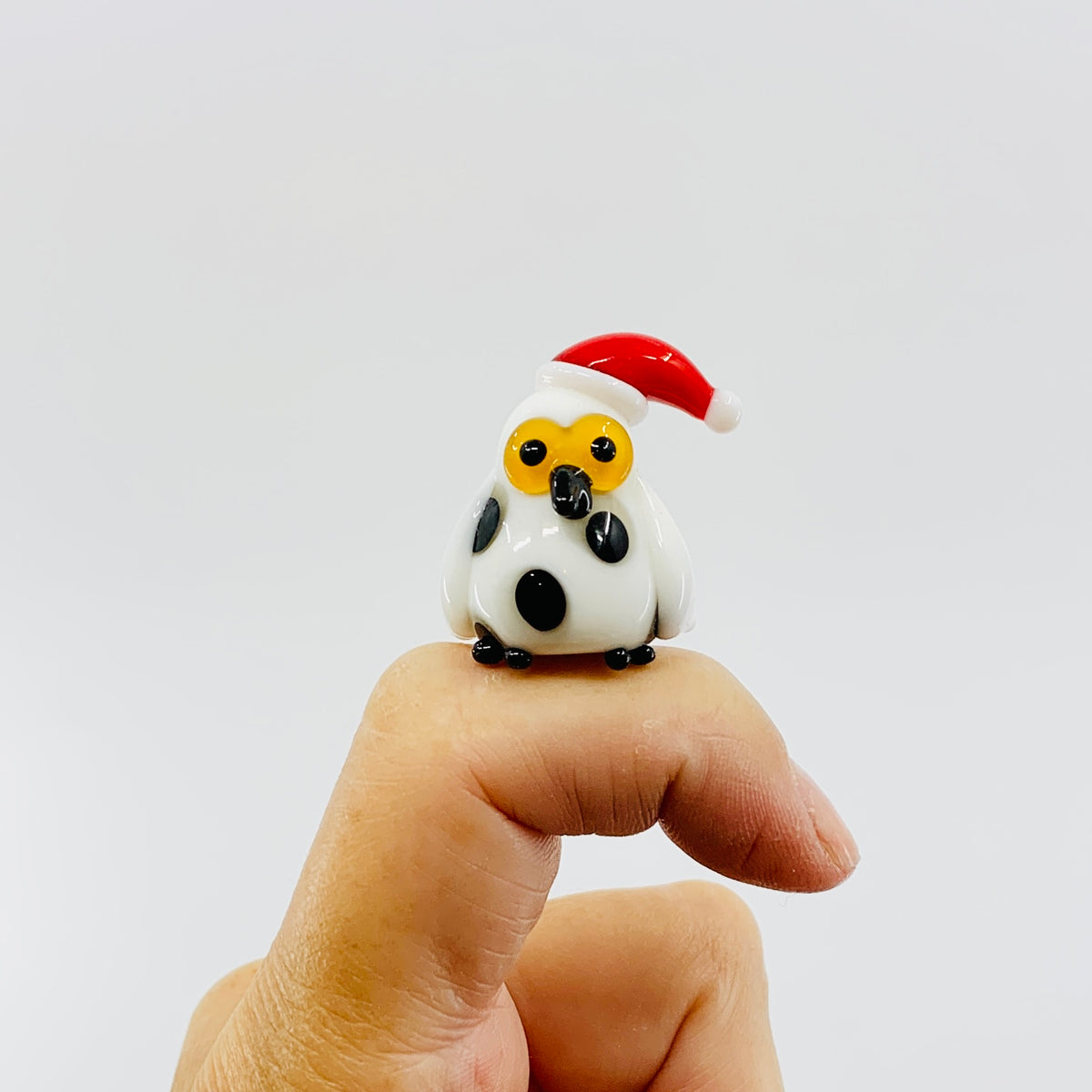 Tiny Christmas Figurine - Santa's Snowy Owl