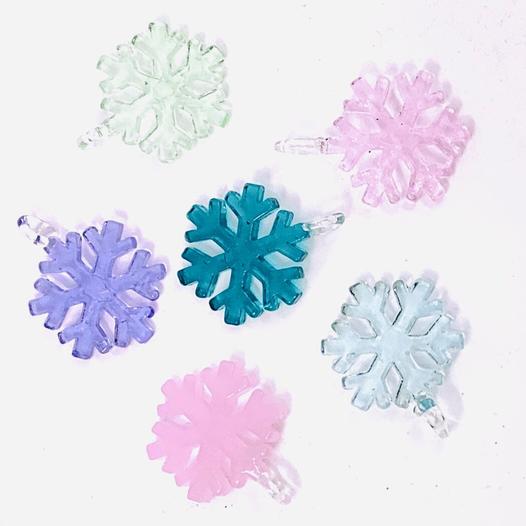Tiny Glass Snowflake Ornament Miniature - 