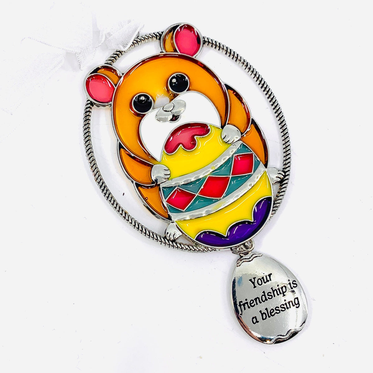 Stained Glass Easter Ornaments, Egg Decor GANZ 