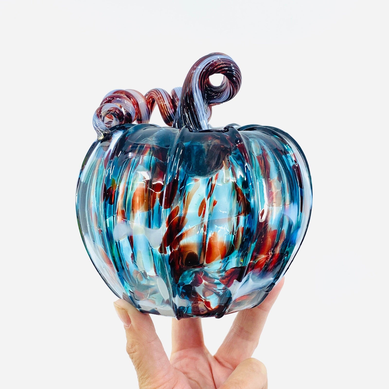 Daily Pumpkin 2220 Signed by Luke Adams Medium Gabby Luke Adams Glass Blowing Studio 