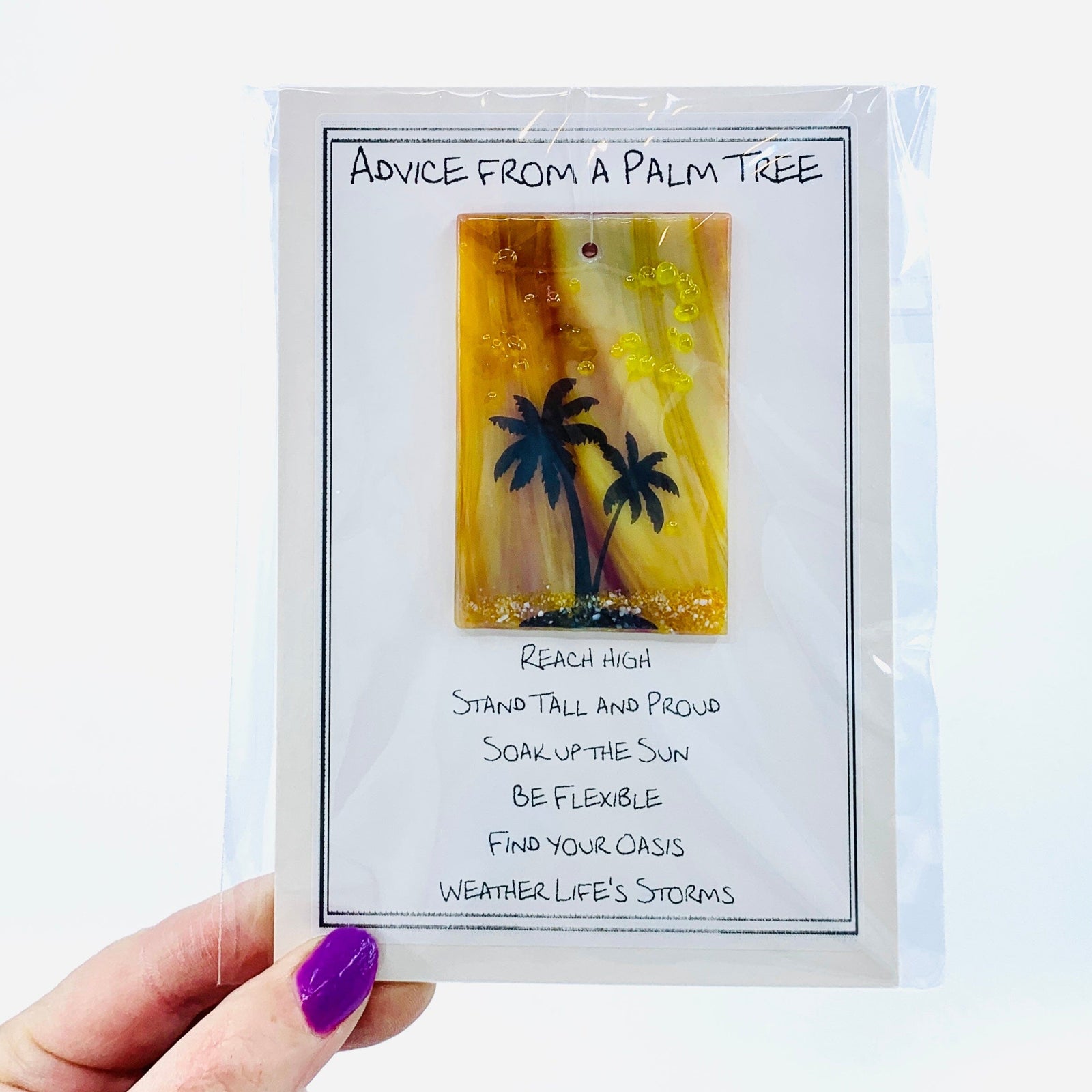 Fused Glass Advice From a Palm Tree 5 Decor Glimmer Glass Gifts 