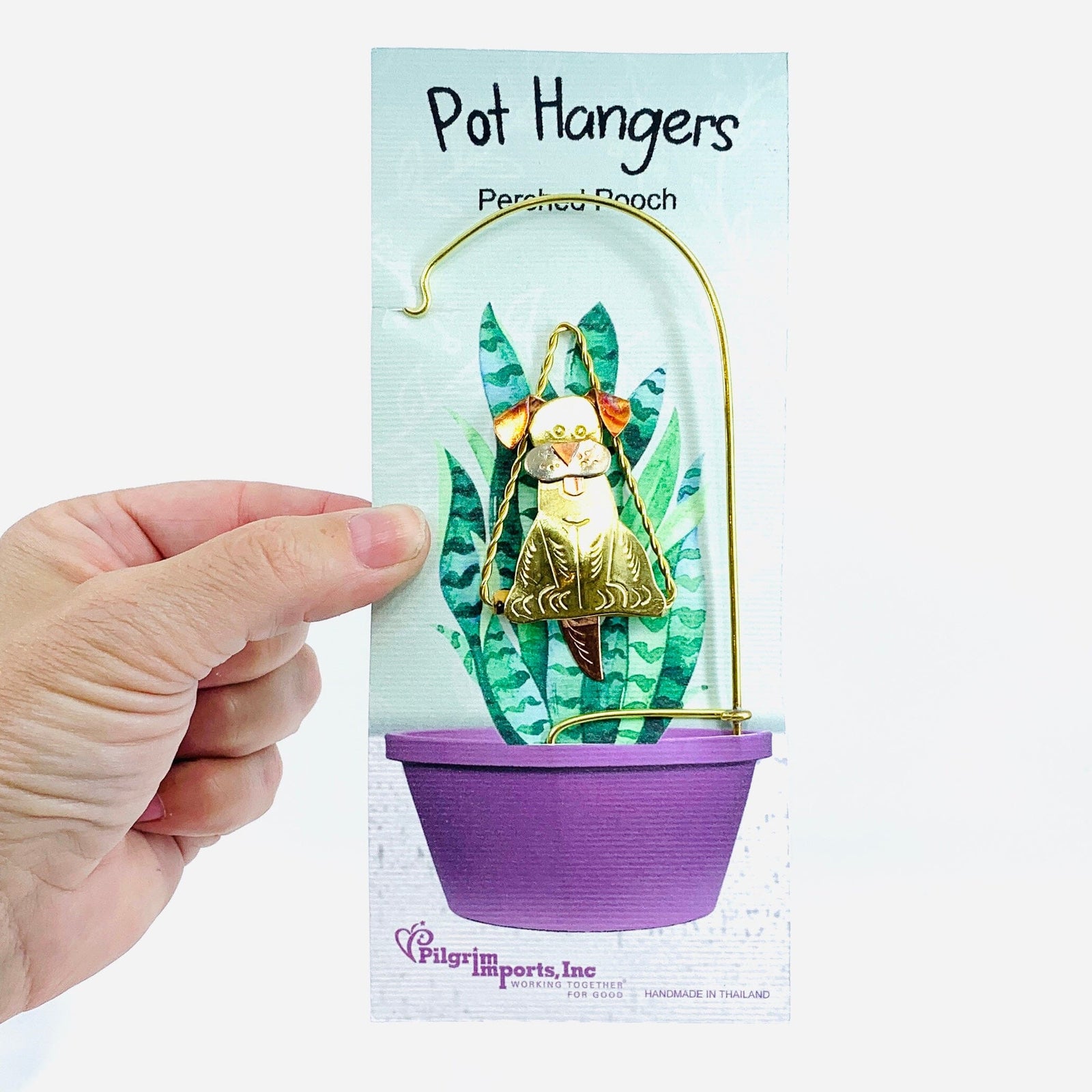 Plant Hangers 13, Perched Pooch Miniature Pilgrim Imports 