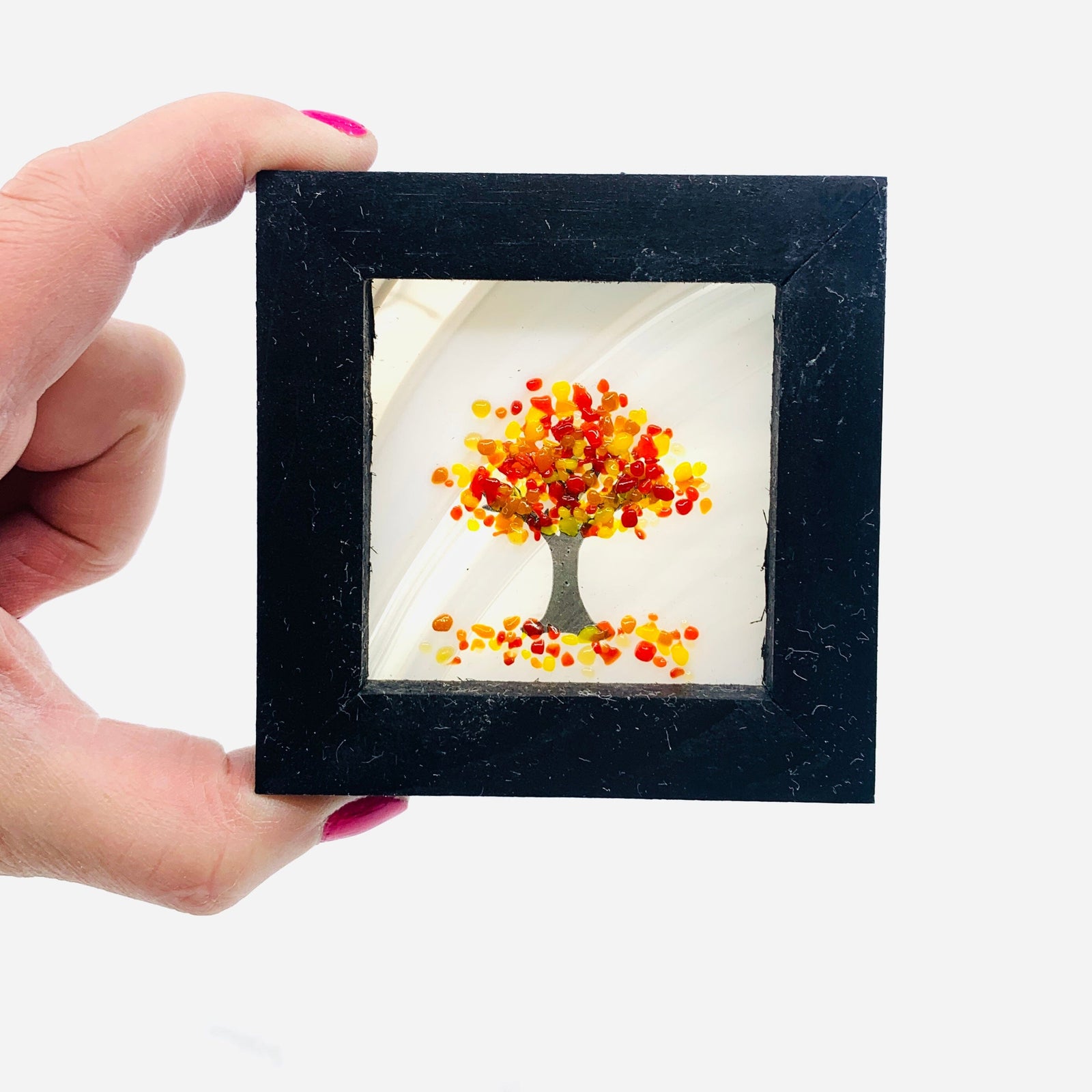 Fused Glass Tree of Life Shadow Box 108 Decor Glimmer Glass Gifts 