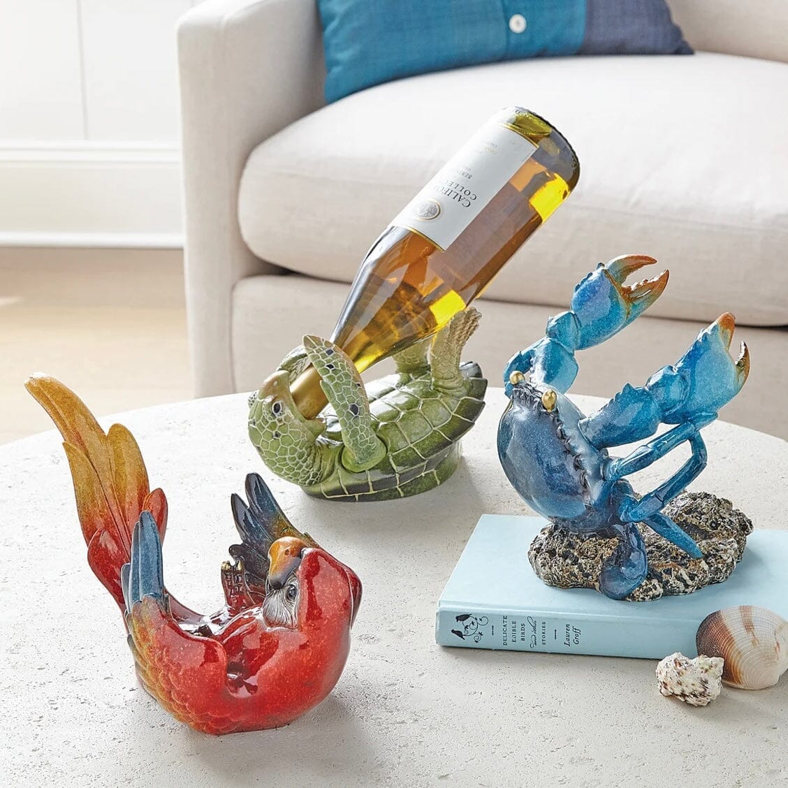 Blue Crab Wine Bottle Holder Chesapeake Bay 