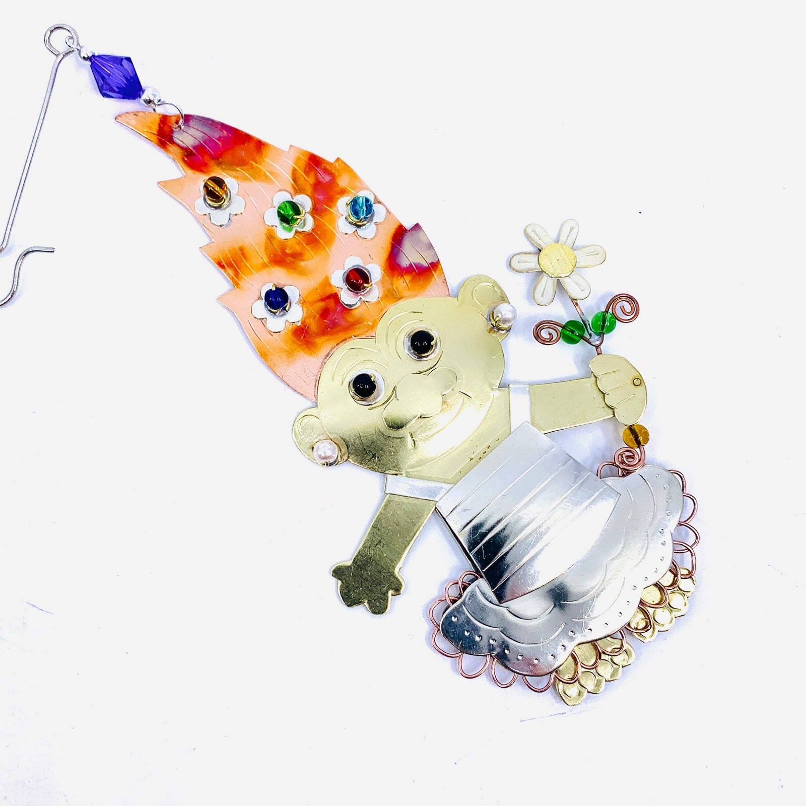 Mixed Metal Ornament, Taylor Troll 16 Miniature Pilgrim Imports 