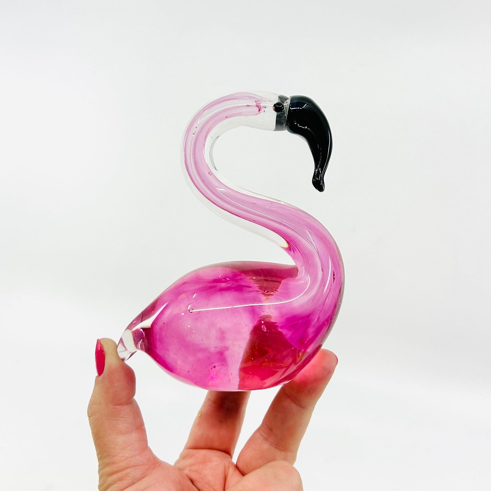 Glass Flamingo Paperweight Decor Chesapeake Bay 