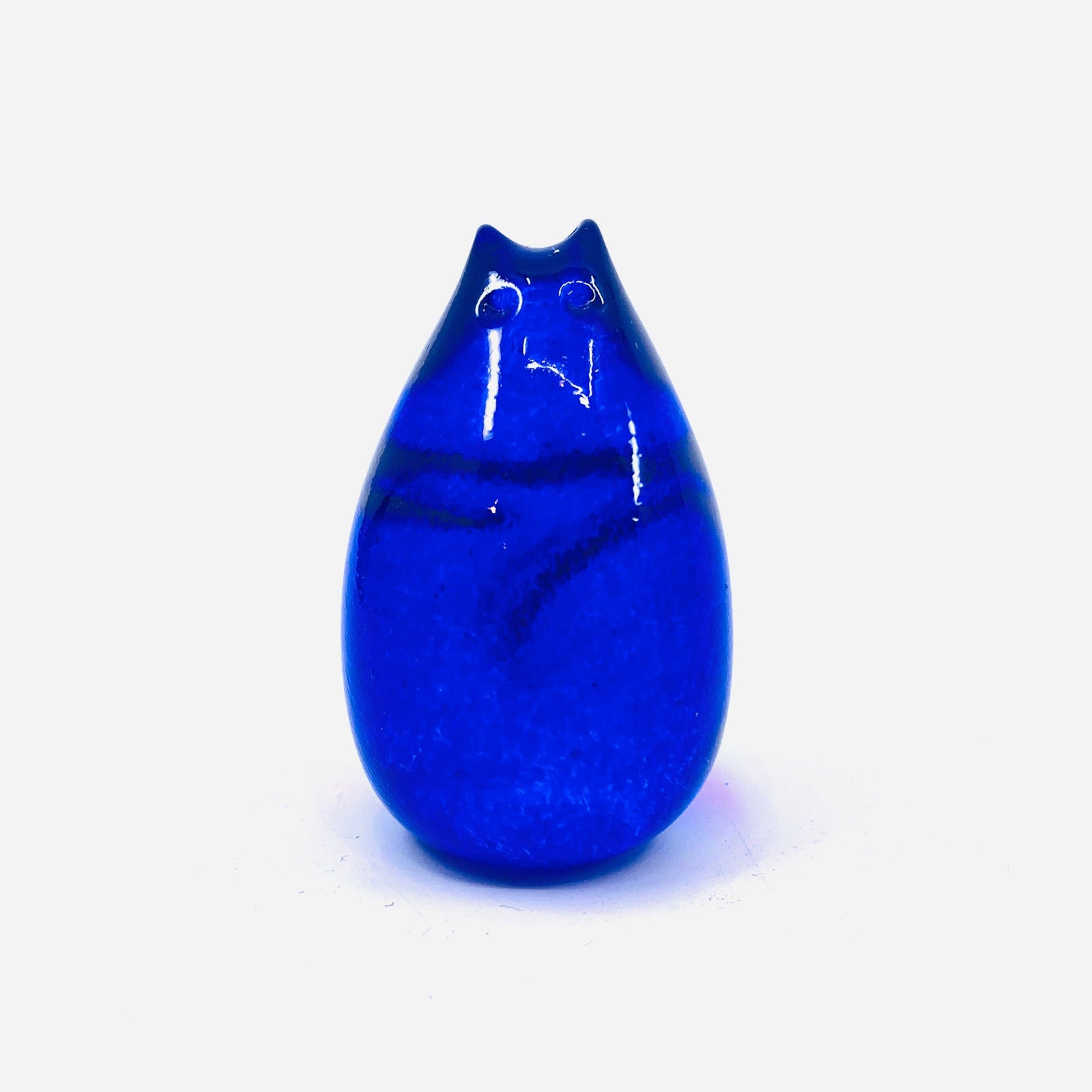 Little Glass Love Cat, Cobalt Miniature Henrietta Glass 