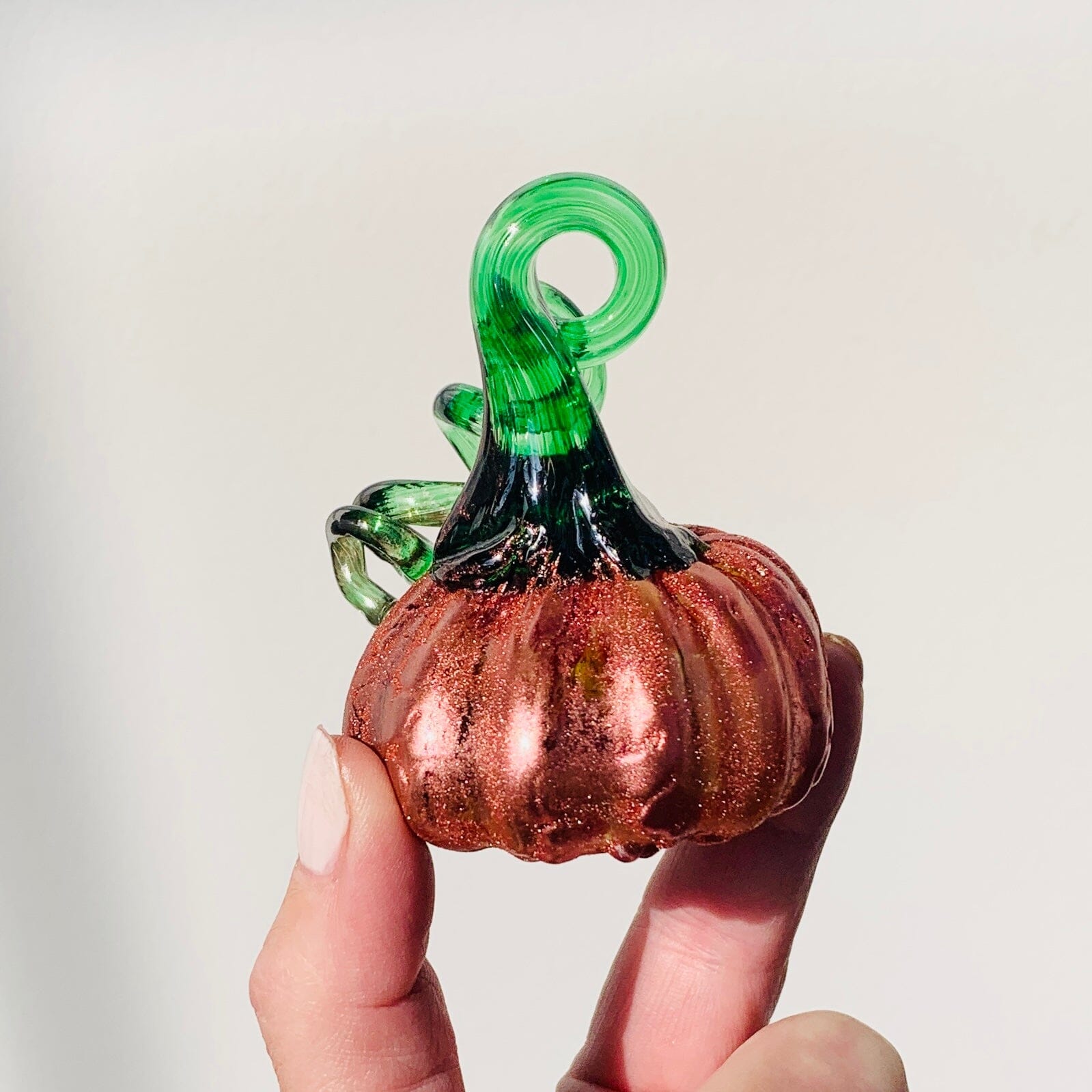 Daily Pumpkin 546 Mini Shimmer Paperweight Daily Pumpkin Luke Adams Glass Blowing Studio 