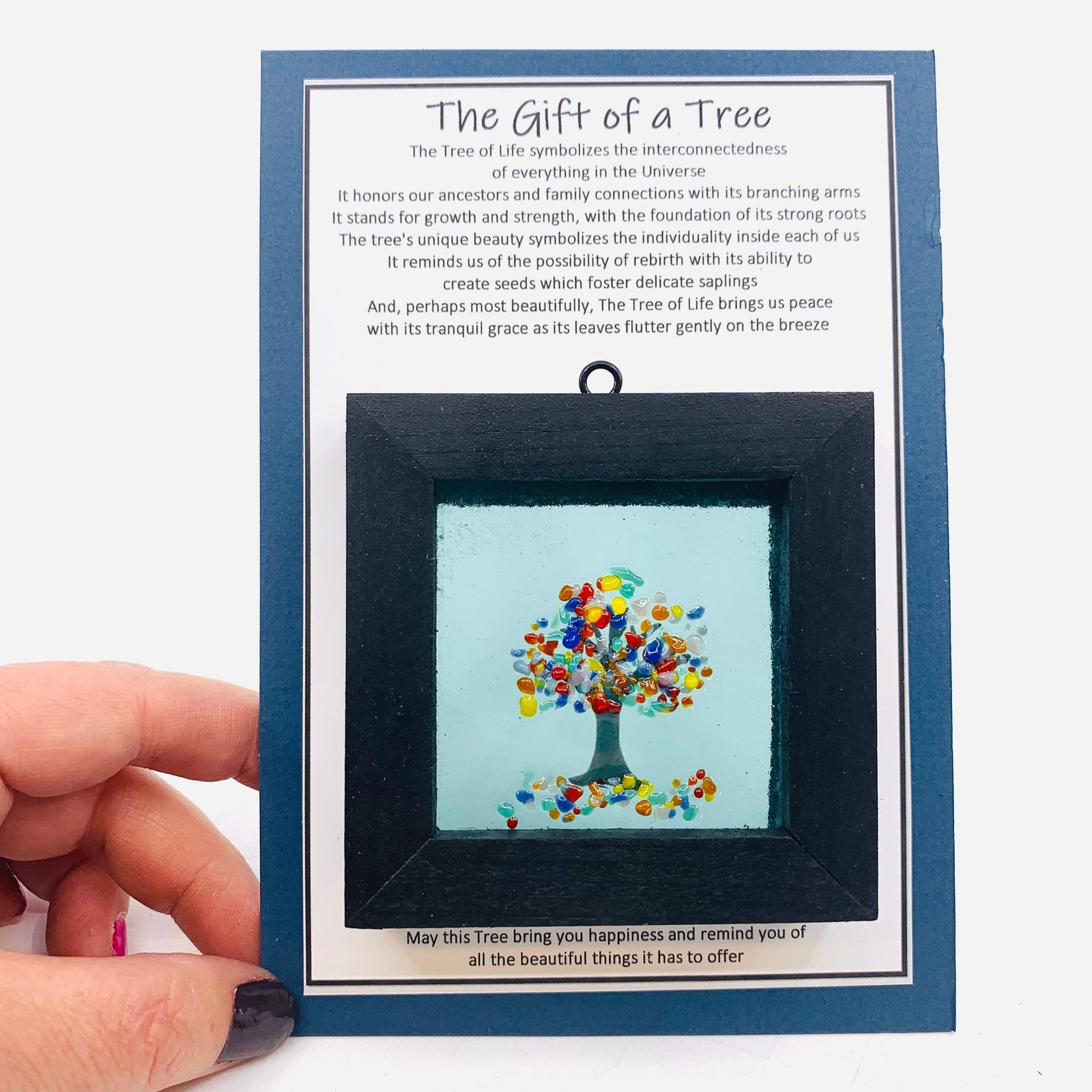 Fused Glass Tree of Life Shadow Box 128 Decor Glimmer Glass Gifts 