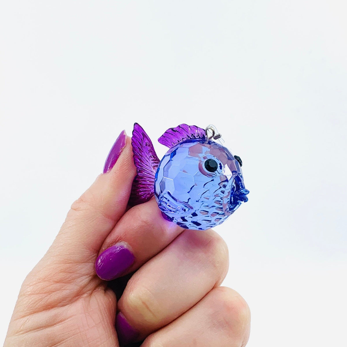 Crystal Acrylic Fish Ornament, Violet Ornament GANZ 