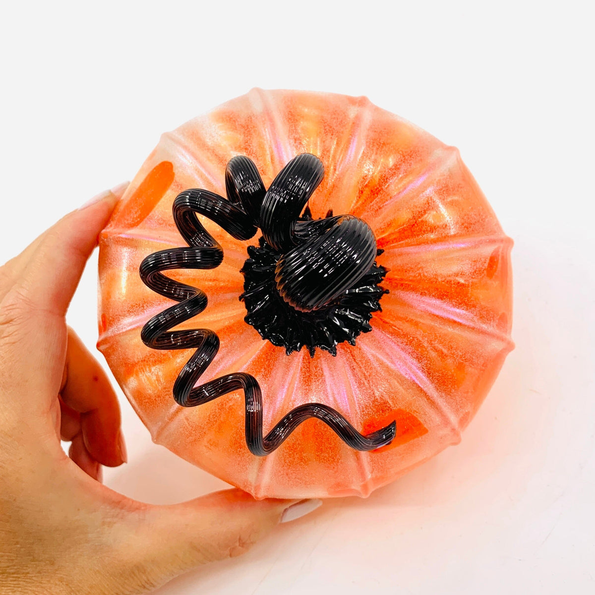 Daily Glow Pumpkin 346 Fall Squat Daily Pumpkin Luke Adams Glass Blowing Studio 