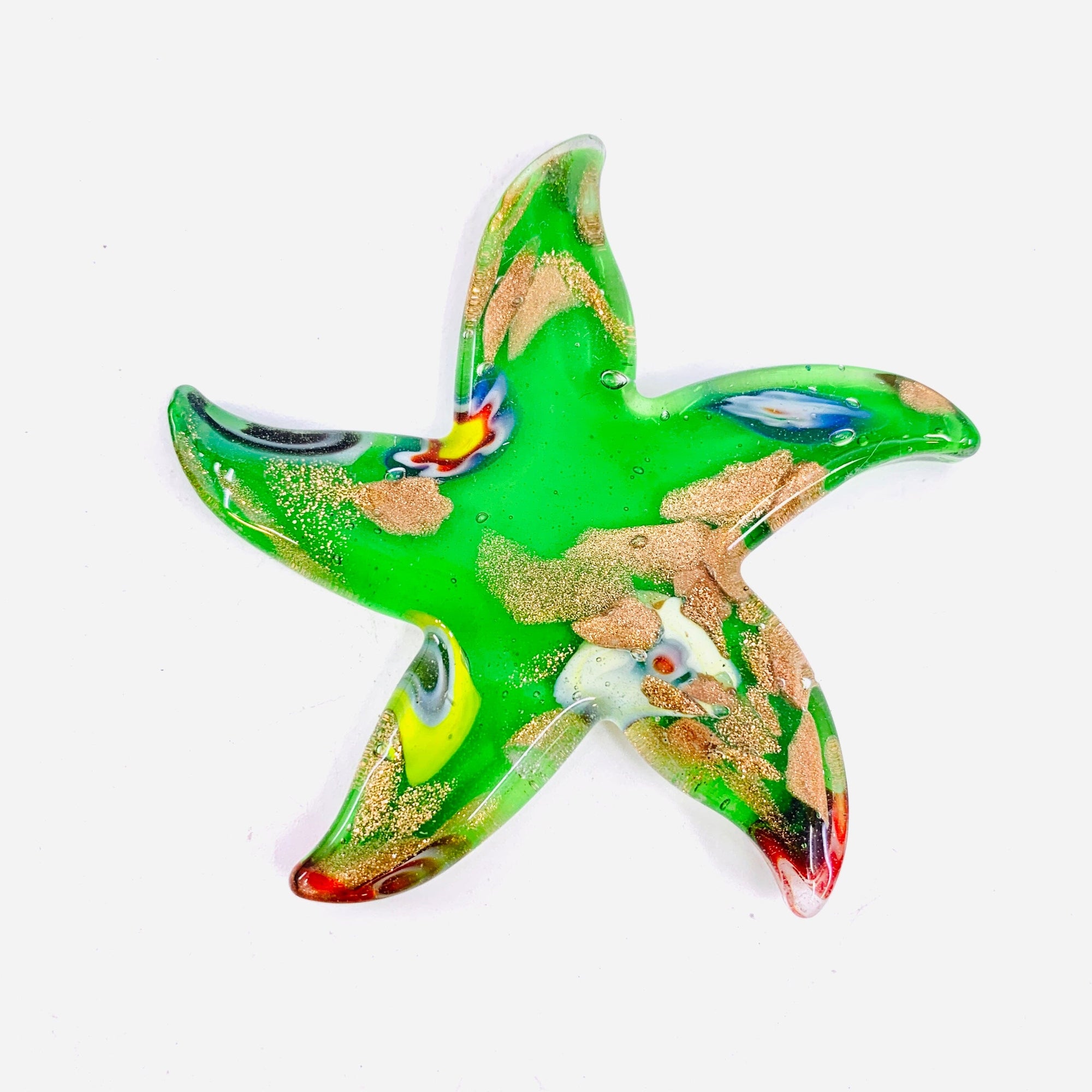 Pocket Glitter Starfish, Green Miniature gift essentials 