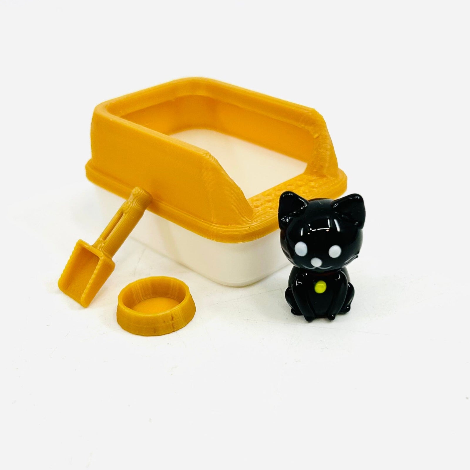 Miniature Cat Litter Box, Tan Miniature Alex 