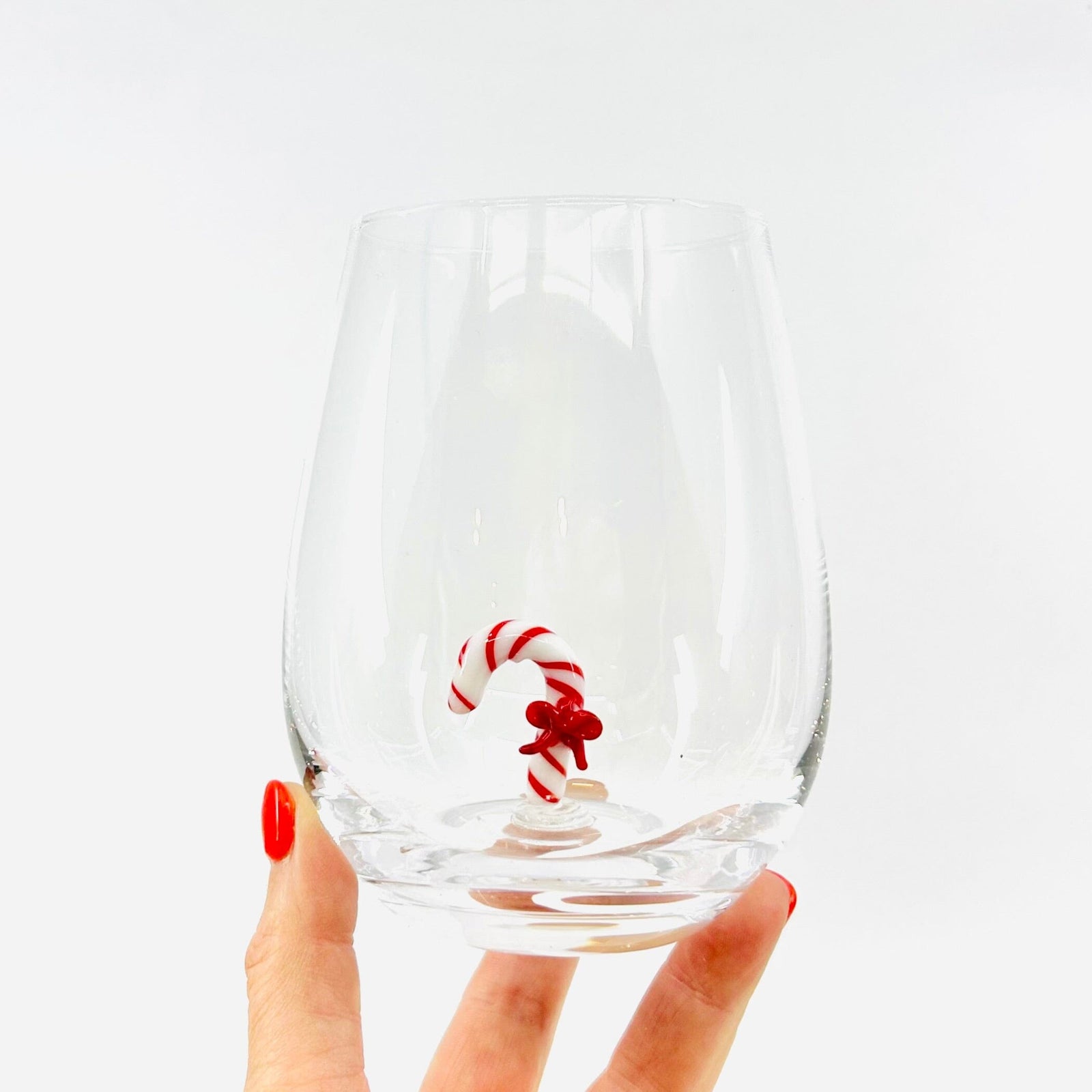 Holiday Icon Stemless Wine Glass, Snowman Creative Co-Op 