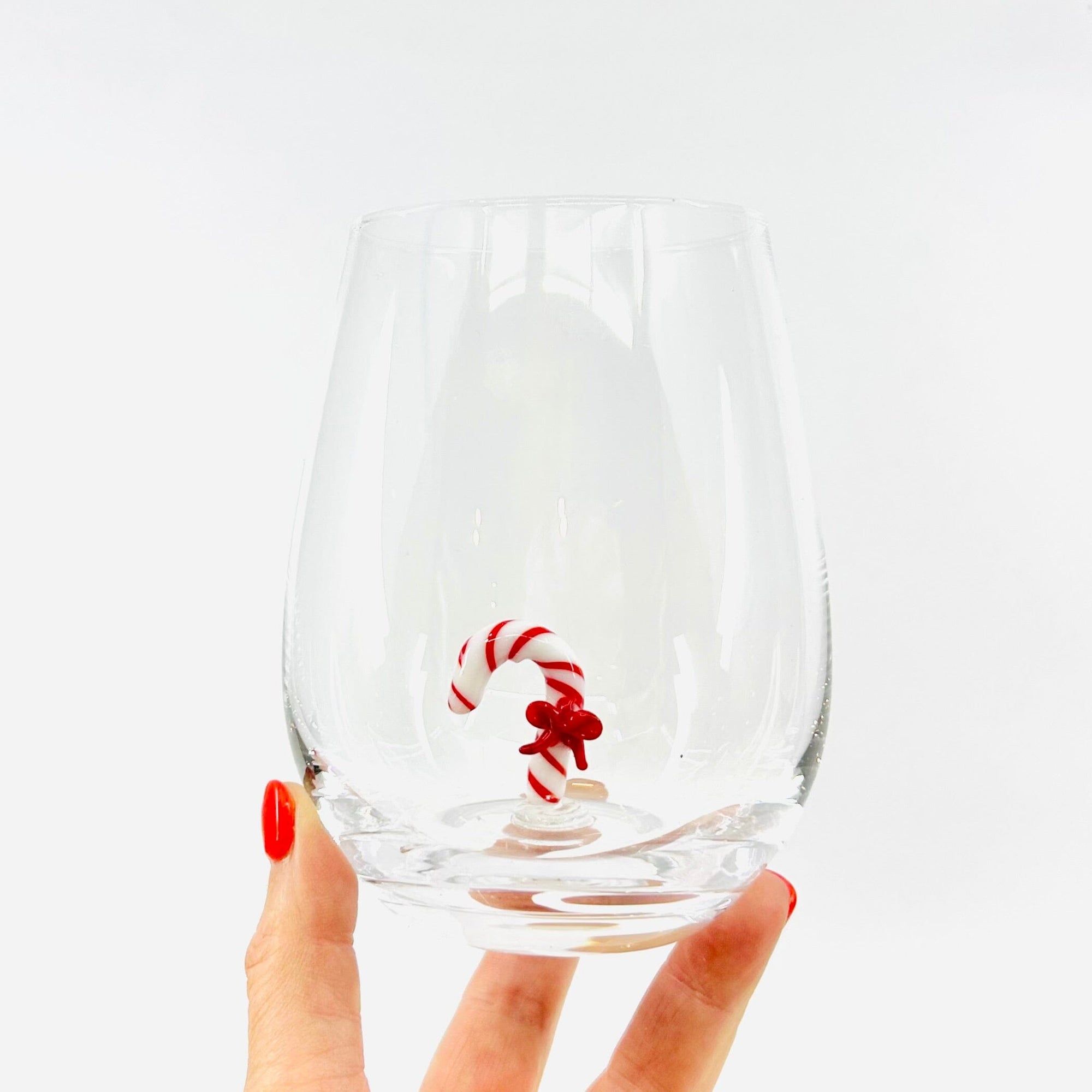 Holiday Icon Stemless Wine Glass, Snowman Creative Co-Op 