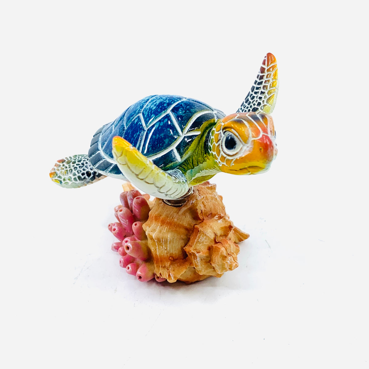 Blue Sea Turtle Bobble-Head Décor