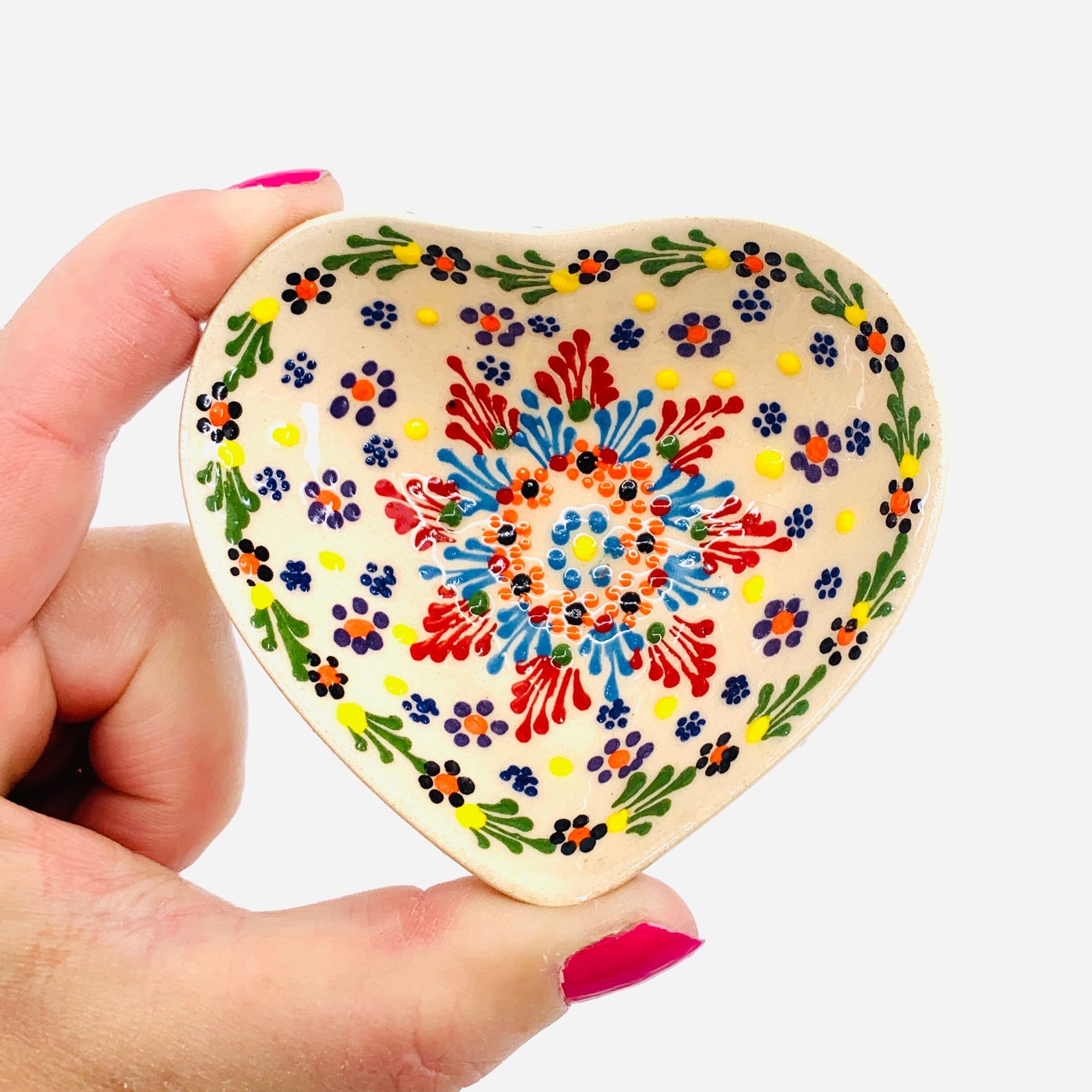 Heart Design Handmade Turkish Bowl 34 Decor Natto USA 