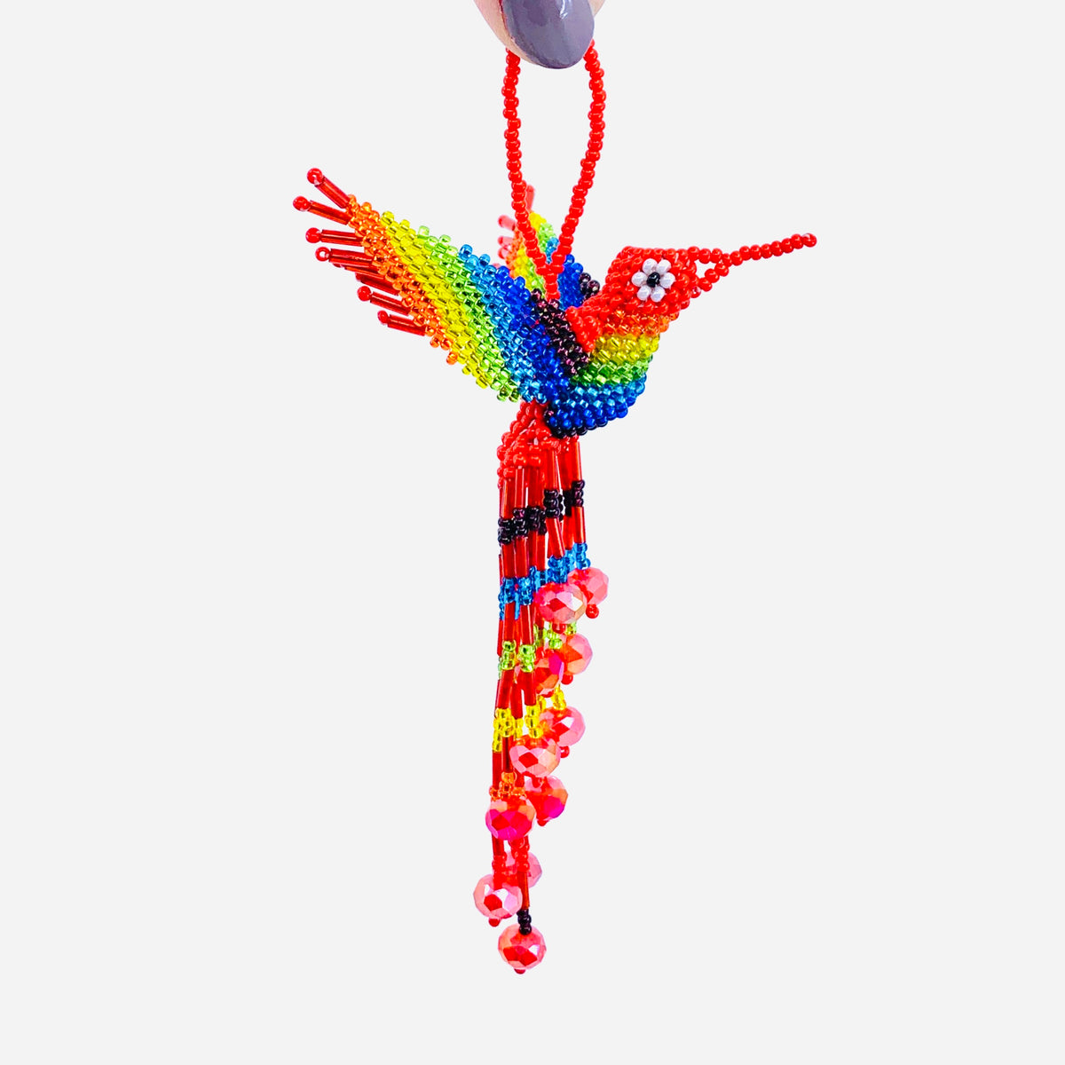 Beaded Hummingbird Ornament, Assorted Colors