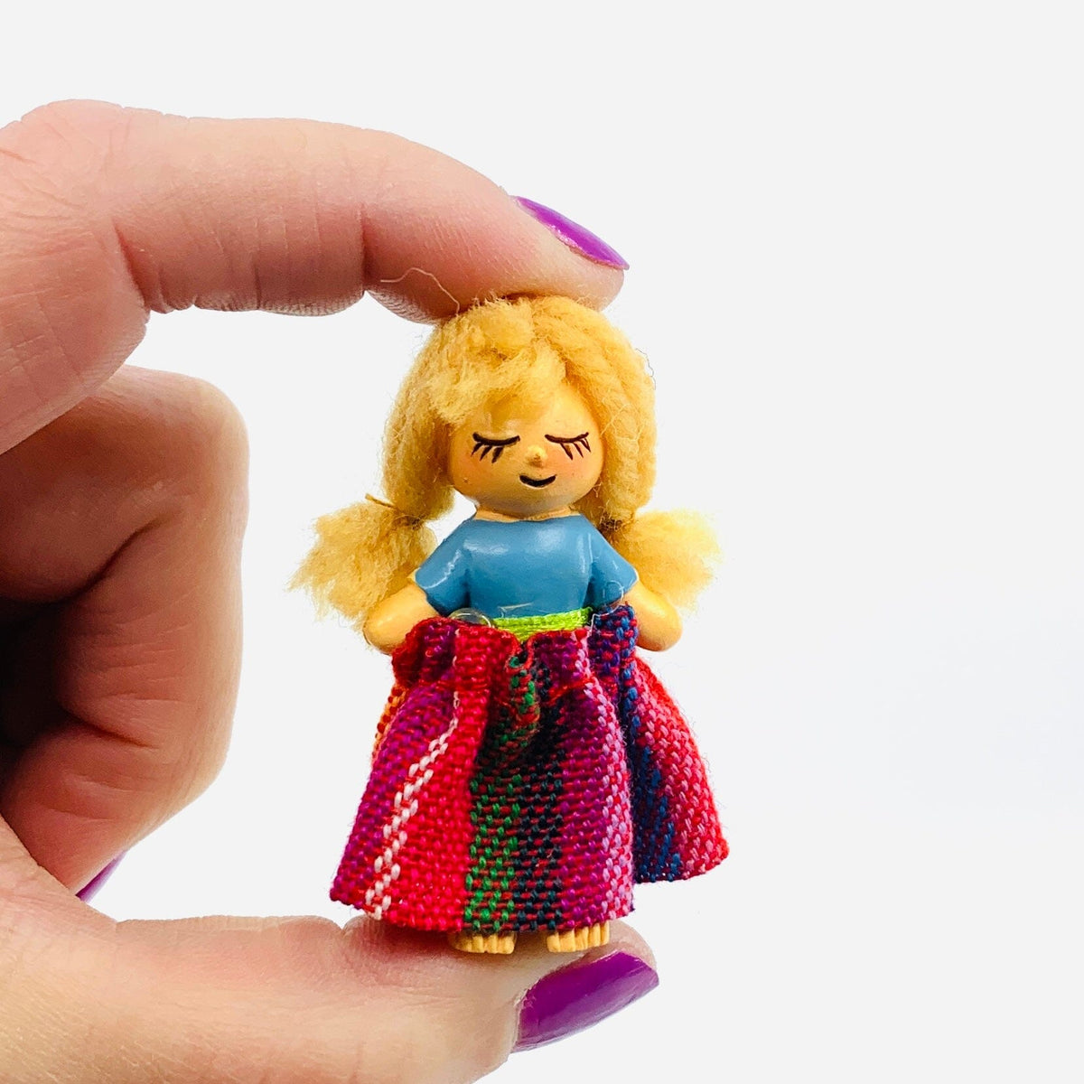 Your Very Own WORRY DOLL Charm - PT163 Miniature GANZ Blue 