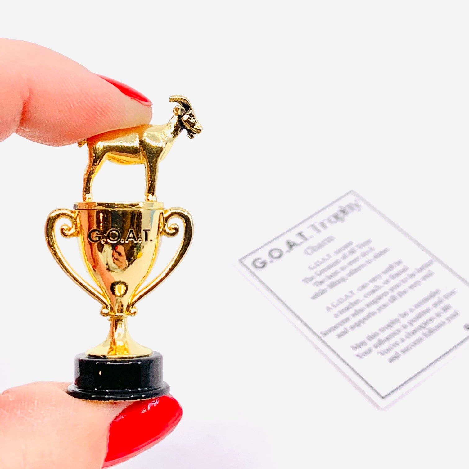 G.O.A.T Trophy Charm PT 123 Miniature GANZ 