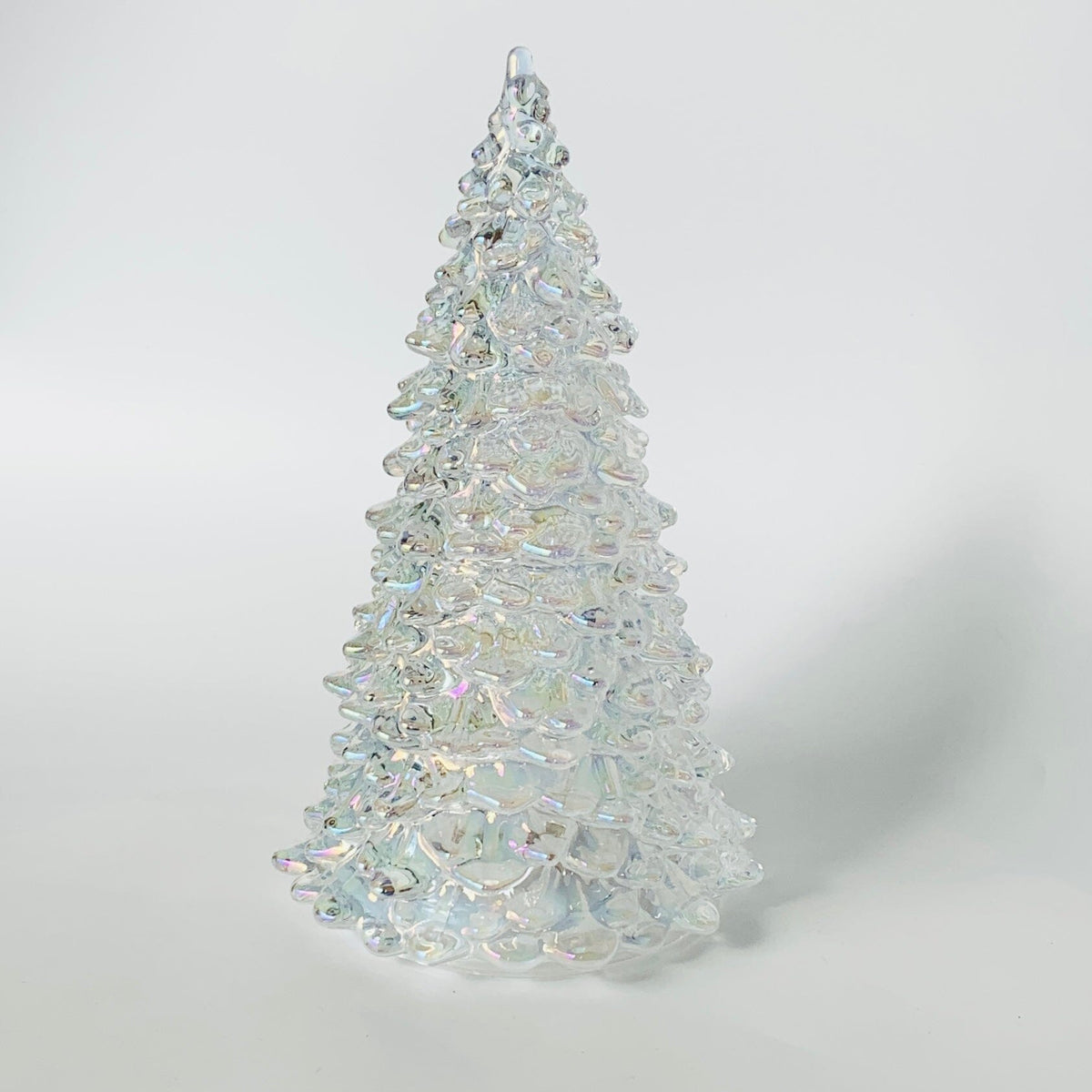 Iridescent Blown Glass Light Up Tree Diamond Star 