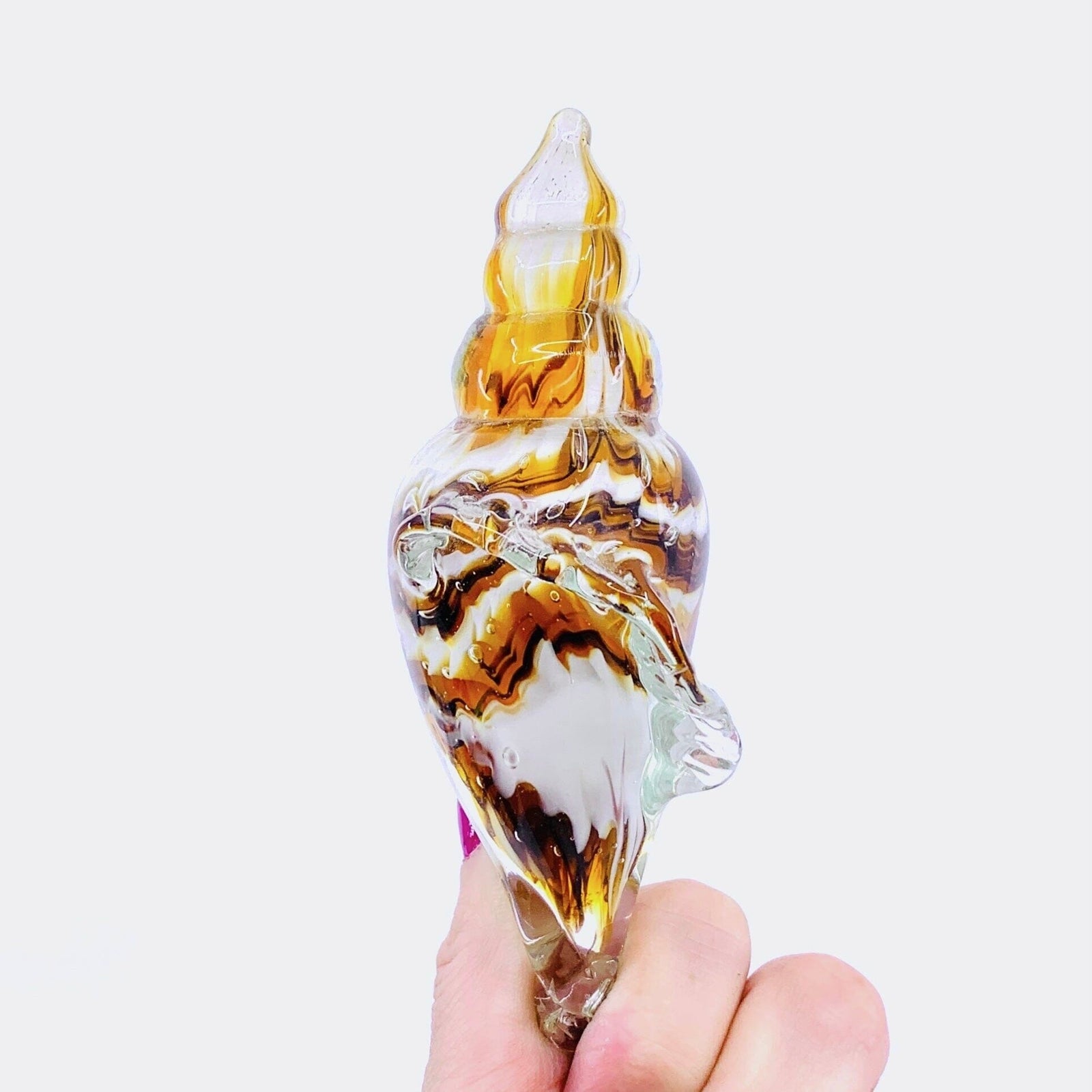 Glass Seashell, Teal Decor Chesapeake Bay 