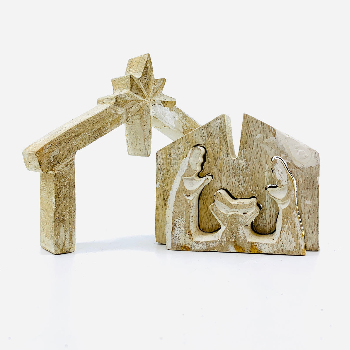 Wooden Manger Carving