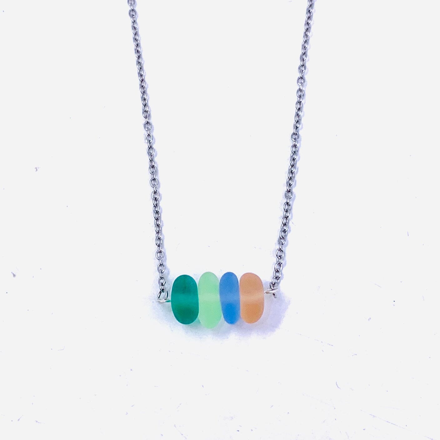 Sea Glass Necklace, Pastel - 