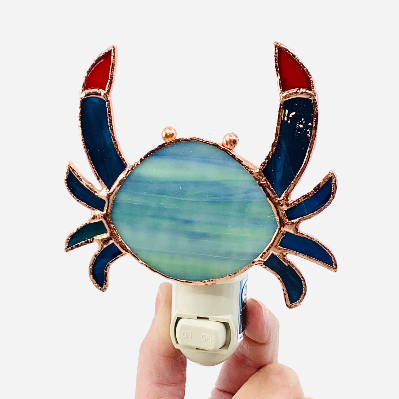 Stained Glass Crab Nightlight Decor Gift Essentials 