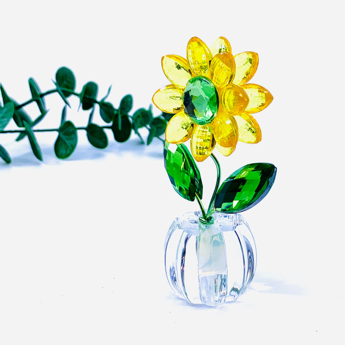 Acrylic Daisy 19, Yellow