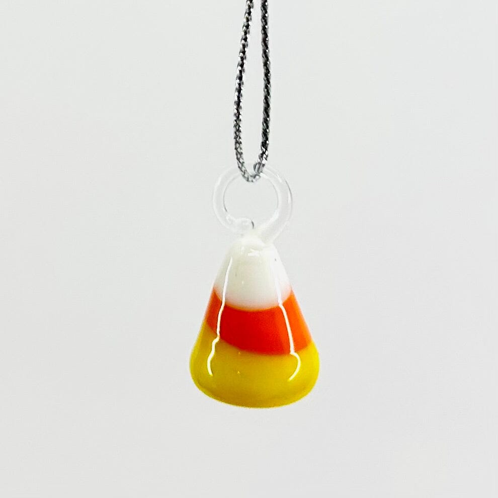 Tiny Glass Candy Corn Ornament Miniature - 