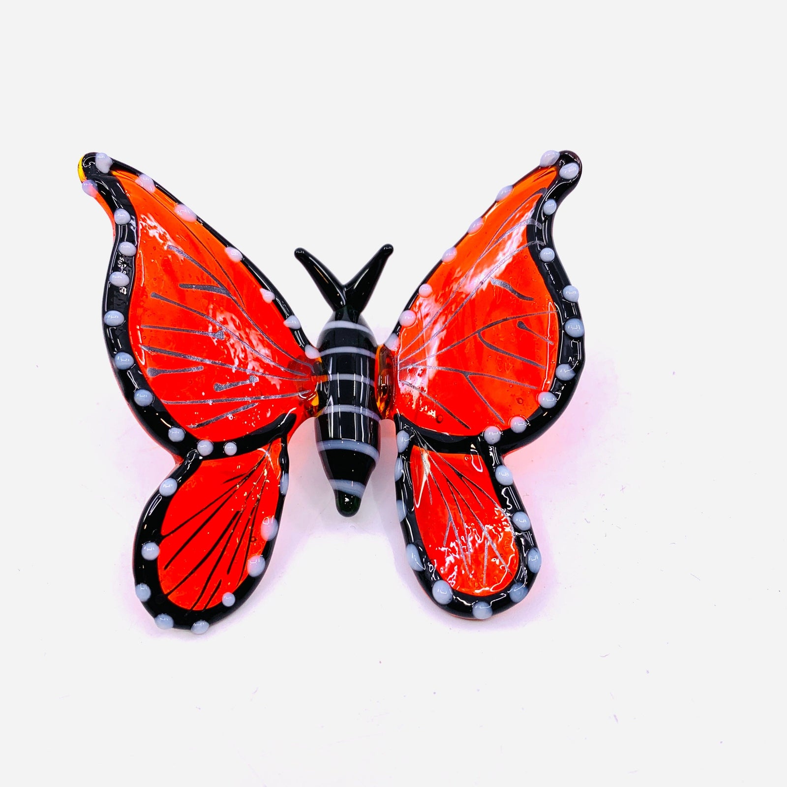 Tabletop Glass Butterfly, Red 198 Alex 
