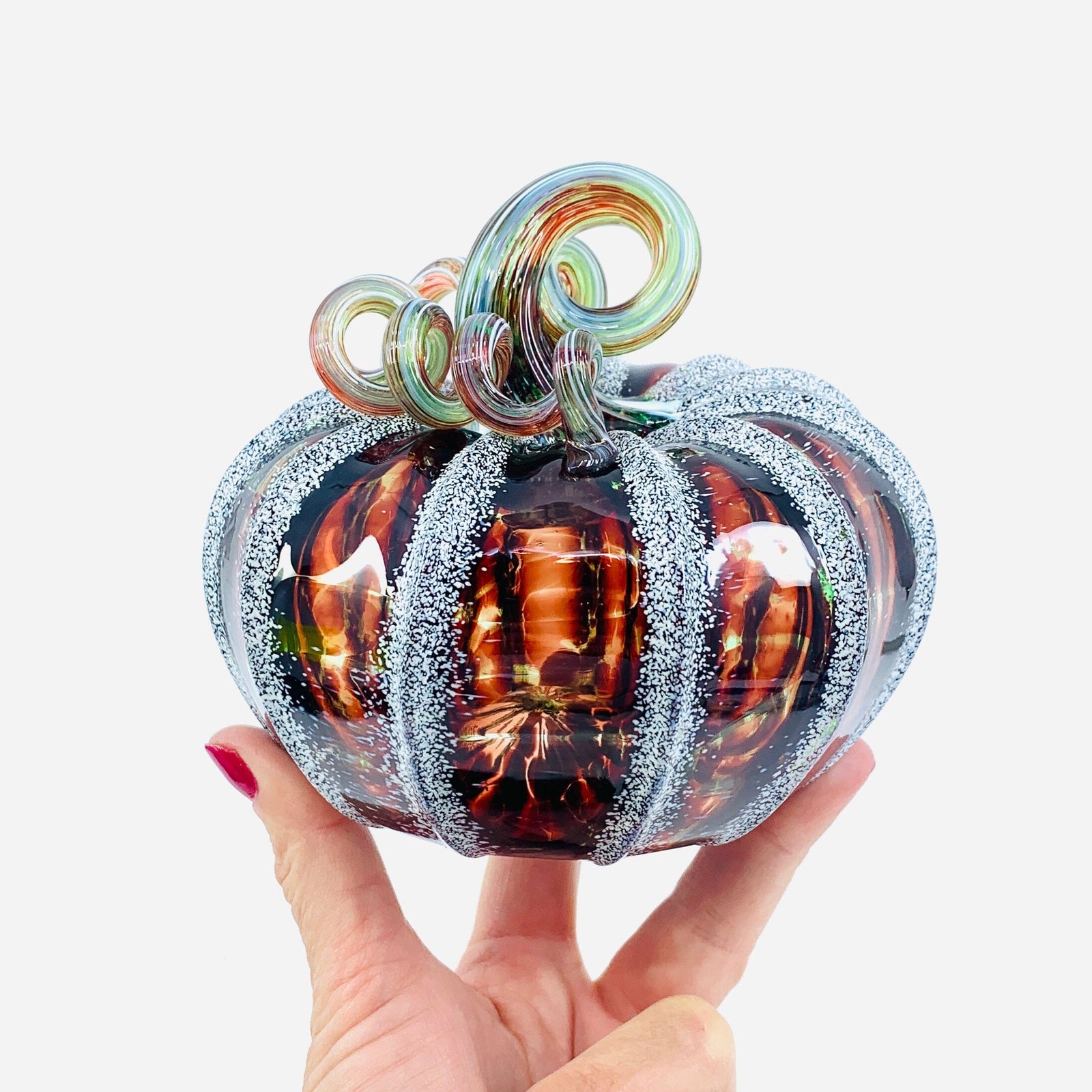 Daily Pumpkin 1937 Snowfall Squat Gabby Luke Adams Glass Blowing Studio 